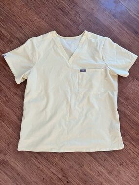 Figs V Neck Scrubs Top, Sz L